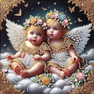 Little Angel Diamond Painting Kit, Acrylic, DIY Embroidery Accessories, Special Shaped Crystal Dot, Art Craft, DIY 5D Wall Decoration Making