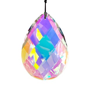 Crystal Pendant, Faceted Glass Prism, Rainbow Maker, Hanging Suncatcher Making, Chandeliers Replacement Parts, DIY Wedding Home Garden Decor