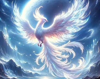 Phoenix Diamond Painting Kit, DIY Full Drill Frameless Mosaic Art Embroidery, Home Sparkling Wall Decoration, Adult Relaxing Crafts Activity