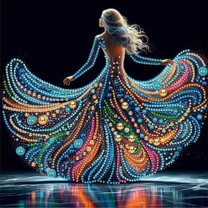 5D DIY Girl Diamond Painting Kit, Partial Special Shaped Drill, Rhinestone Crystal Embroidery Accessories, Home Wall Decoration Gifts Making