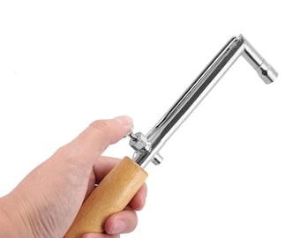 Soplete de gas de latón con llama ajustable, acero inoxidable, mango de madera, varios tamaños, para soldar joyas, herramienta de soldadura, accesorio para metalurgia DIY.