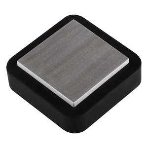 Jewelry Steel Block, Shock Absorbing Rubber Base, Flat Surface, for Jewelry Making, Stamping, Metalworking Gear, Versatile Jeweler Equipment