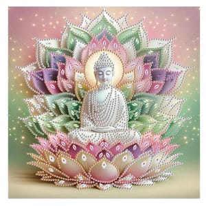 DIY Religious Diamond Painting Kit, Acrylic, Special Shaped Crystal Dot Art Craft Embroidery Accessories, DIY Faith-Inspired Wall Decoration