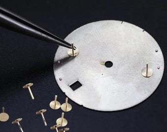 Universal Watch Dial Pins, 5/10/20pcs, Copper Material Fixed Locating Feet Accessories, Replacement Parts, Wristwatch Restoration Essentials