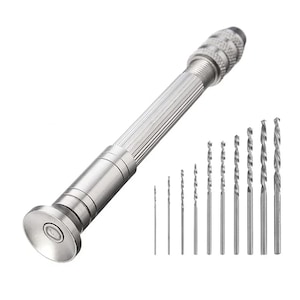 Handbuch Pin Vise Handbohrer-Set, Aluminiumlegierung, Spiralbohrer, Holzbearbeitungszubehör, Uhrenreparaturwerkzeuge, Schmuckmontage, DIY-Modellbau
