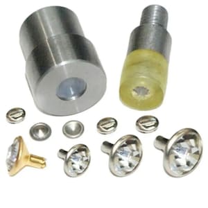 2Pcs Rhinestone Rivet Die Set, Steel, Multiple Sizes Option, Manual Punching Machine, Jewelry Making, DIY Snap Button Accessory Setting Tool