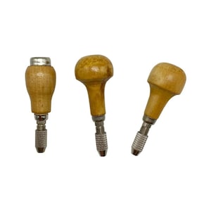 1 Set, Jewelry Alloy Pin Vise with Chunk, Wooden Non-slip Handle, for Making Jewelry, Twisting Wire, Wrapping Drill Tool, Jeweler Equipment