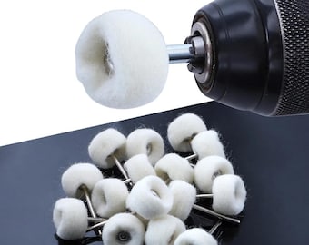 Głowice szlifierskie, 1-8 szt., filcowa szczotka polerska DIY, miniaturowe tarcze polerskie do narzędzi obrotowych Dremel, wykończenie z jadeitu, kamienia szlachetnego, żywicy, szkła, drewna i metalu