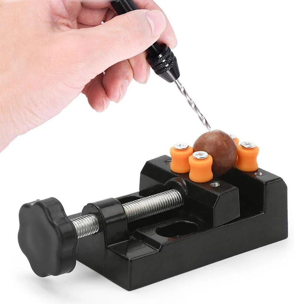 Flat Bench Clamp – Aluminum Alloy Mini Table Vise, 4-Inch Jaw, Lightweight For Carving, Jewelry, Hobby & Drill Press Work