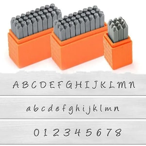 Juego de punzones de acero para sellos, con letras y números, para impresión en cuero, perforación de metal, accesorios para marcar nombres y logotipos en joyería, herramienta para manualidades.