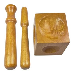 Dapping Block, 3pcs, Wooden, Punch Set, Doming Tools, Soft Metal Forming, Jewelry Making, Earrings Pendant Charms Shaping Crafting Equipment