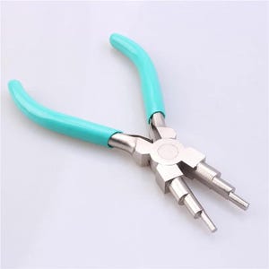 6-in-1 Looping Pliers, Steel, Metal, Multi-Step Wire Looper for Rings, Anti-slip Grip Handle, Wire Bending, Shaping Forming, DIY Bail Making