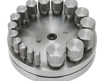 17 Holes Disc Cutter, Jewelers Punch Steel Tool, Jewelry Making Metal Circle Round Mold Cutting Goldsmith Punching Die Tool