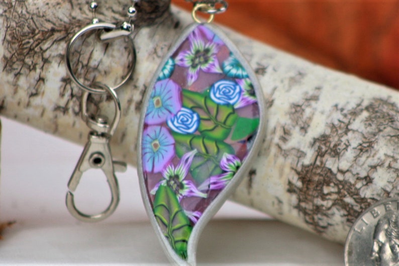 Polymer Clay Dangler Glowing Purple Decorative Dangler