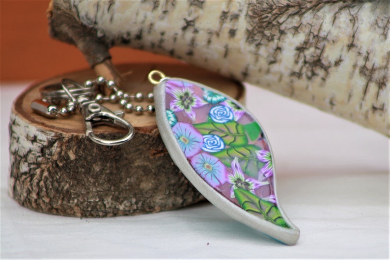 Polymer Clay Dangler Glowing Purple Decorative Dangler