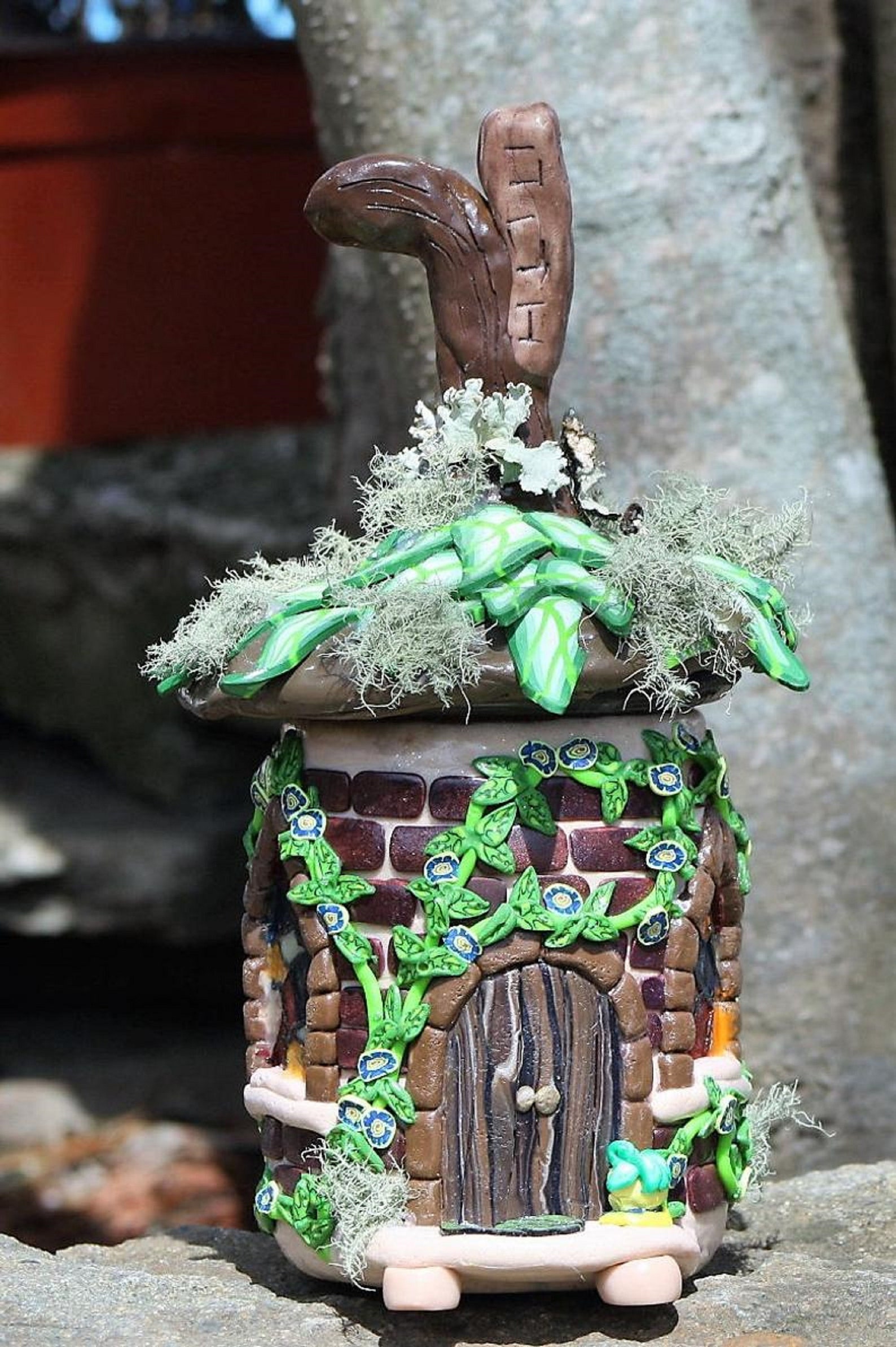 Polymer Clay Brick Fairy House Glowing up Cycled Etsy