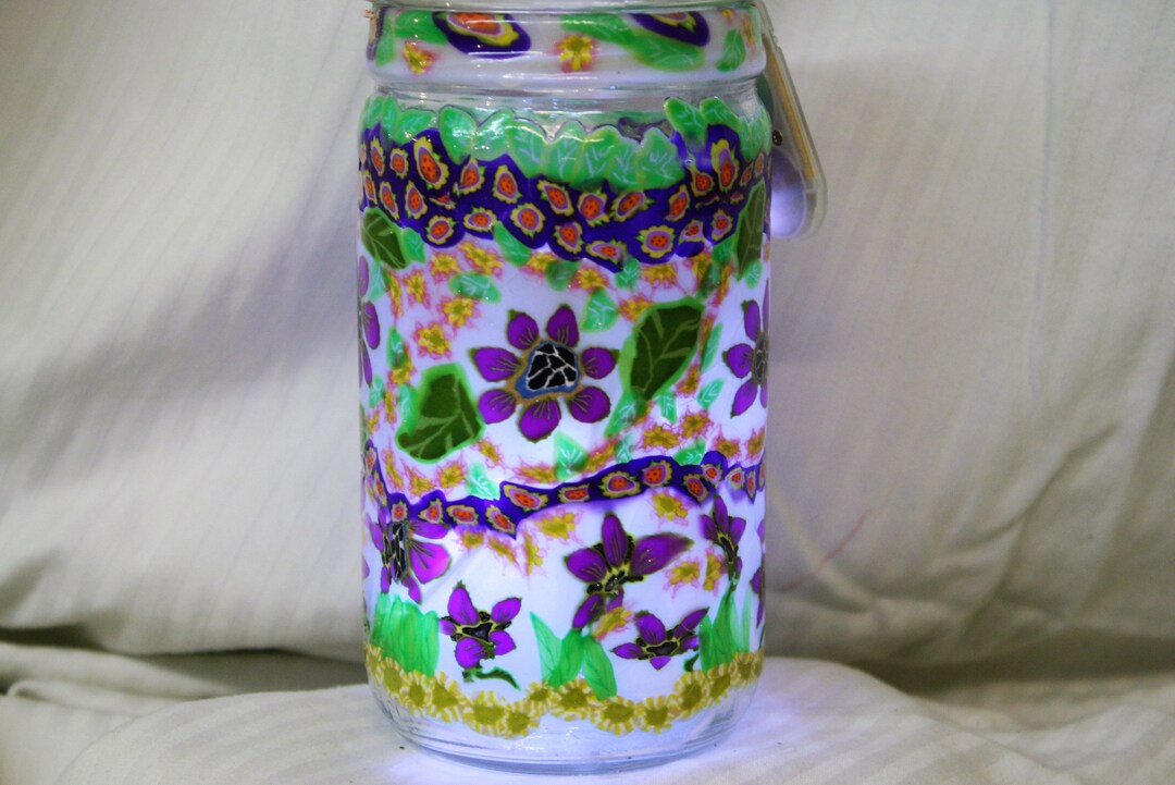 Glow Jar Purple Pink Unique Glow Jar Etsy
