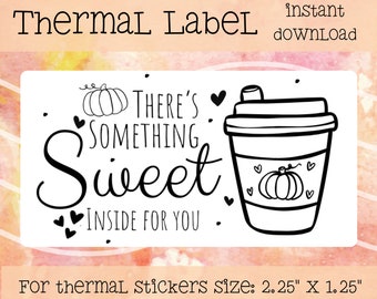 Etwas Sweet Inside Herbst Thermoaufkleber Digital Download, Verpackungsetiketten für kleine Unternehmen, Thermoaufkleber für Small Biz