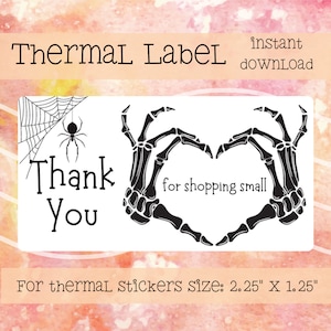 Porch Pickup Halloween Thermal Sticker Digital Download, Packaging Labels for Small Business, Thermal Sticker for Small Biz