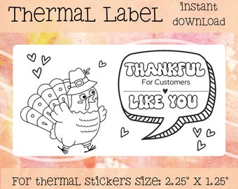 Dankbar für Kunden wie Sie Thermoaufkleber Digital Download, Verpackungsetiketten für kleine Unternehmen, Thermoaufkleber für Small Biz