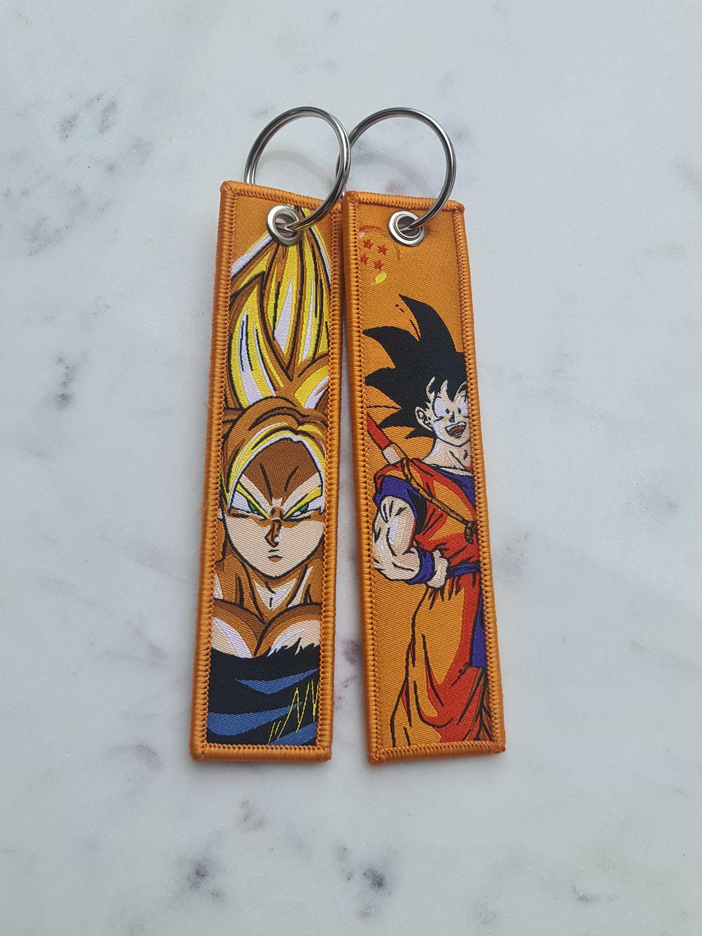Dragon Ball Z Son Goku Crystal LED Keychain - Glowing Pendant Keyring For Fans