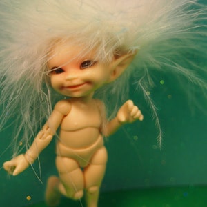 HEADBAND ONLY- Make a Wish headband Wig made of feathers for Realpuki tiny BJD size 3