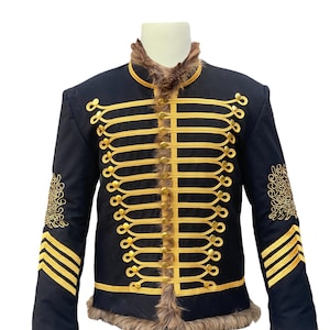 Men&#39;s Napoleonic Hussar Jacket 18th Century Military Uniform Tunic Pelisse Jimi Hendrix Jacket | Fashion Hussar Jackets