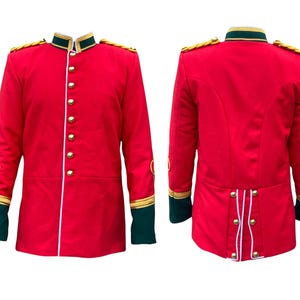 Red Zulu War Jacket Officers Tunic Circa jacket For Men & Women 1879 Military British Anglo Jacket