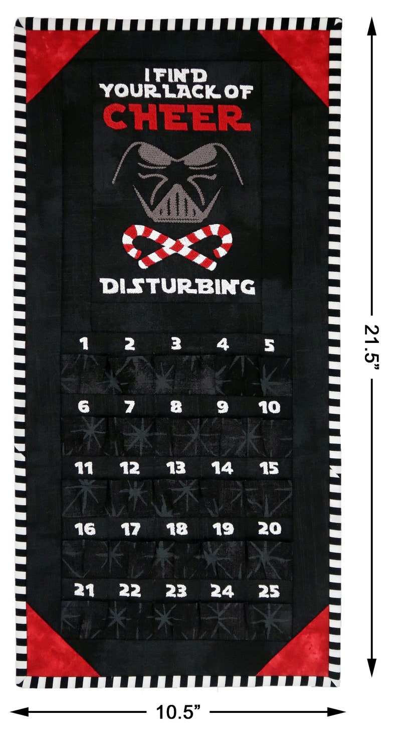Star Wars Christmas Countdown Calendar Darth Vader Advent Etsy