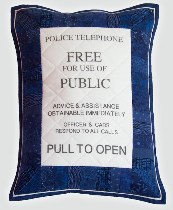 Tardis Pillow Sham Doctor Who Pillow Cover Police Box Etsy