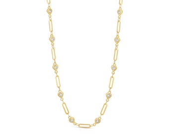 Paper Clip and Stone Chain