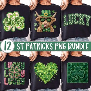 St. Patrick's Day PNG Bundle, Not Lucky Simply Blessed png, Retro Coquette St Patrick's Day Png bundle, St. Pattys Day Png Bundle, Irish png