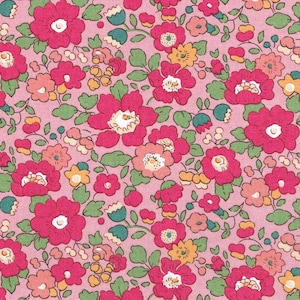Liberty Tana Lawn® Cotton Fabric Classic Collection 2024 Betsy Meadow B Pink