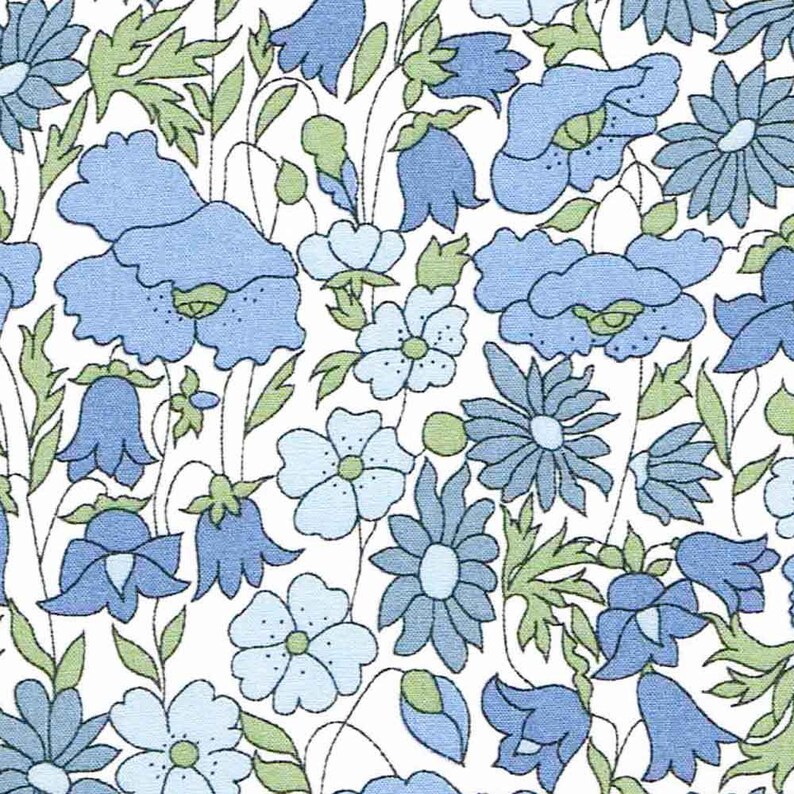 Poppy and Daisy Q | Liberty Tana Lawn® Fabric - Etsy
