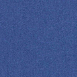 Könnte beinhalten: Einfarbiger blauer Stoff mit einer dezenten, texturierten Webart. Die Farbe ist ein tiefes, sattes Blau, das die gesamte Oberfläche bedeckt. Der Stoff scheint ein mittelschweres Material zu sein, das für verschiedene Textilprojekte geeignet ist.