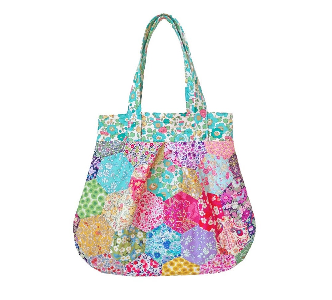 Liberty Fabric Hexagon Patchwork Anna Bag Pattern INSTANT DOWNLOAD - Etsy