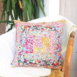 PATTERN : &#39;Log Cabin&#39; Cushion Sewing Pattern Instant Download