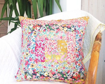 PATTERN : 'Log Cabin' Cushion Sewing Pattern Instant Download