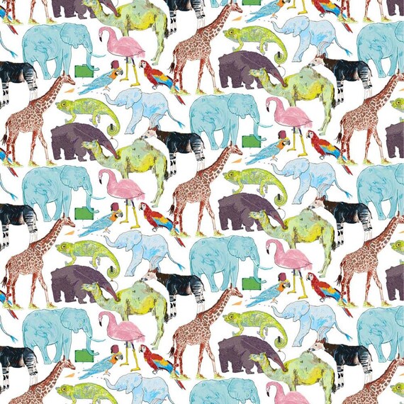 Liberty Tana Lawn-que para el zoológico 100/% Tela De Algodón H