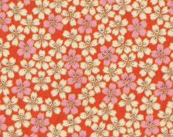 Japanese Printed Cotton Fabric Red 129