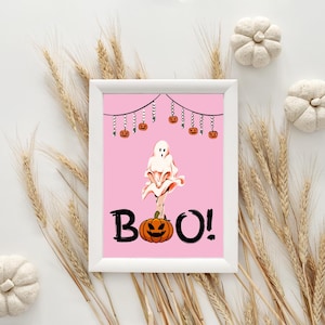Halloween wall art|Halloween decor|Halloween art print|Trendy Halloween wall art|Halloween poster|Digital download and print|Halloween Gost