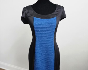 blue and white dress lulus Mimisol Black Colorblock Dress – Ladida main image 1