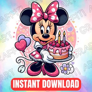 Minnie Mouse Birthday PNG, Kids Cartoon Birthday PNG, Mickey Mouse Birthday Party, png, Minnie Mouse  PNG, Mickey Mouse, Birthday Invitation