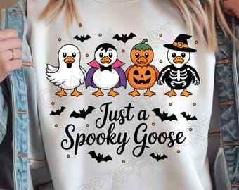 Spooky Goose Halloween PNG, Costume Sublimation (Digital Download)