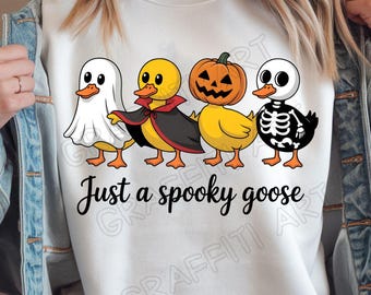 Spooky Goose Halloween PNG, Costume Goose Sublimation (Digital Download)