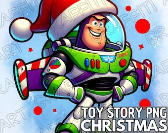 Christmas Toy Story Buzz Lightyear PNG - Sublimation Design (Digital Download)
