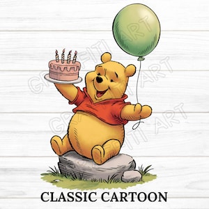 Vintage Winnie The Pooh PNG Clipart , Printable, Instant Digital Download, Pooh Bear Png Sublimation, Vintage Pooh Baby Shower