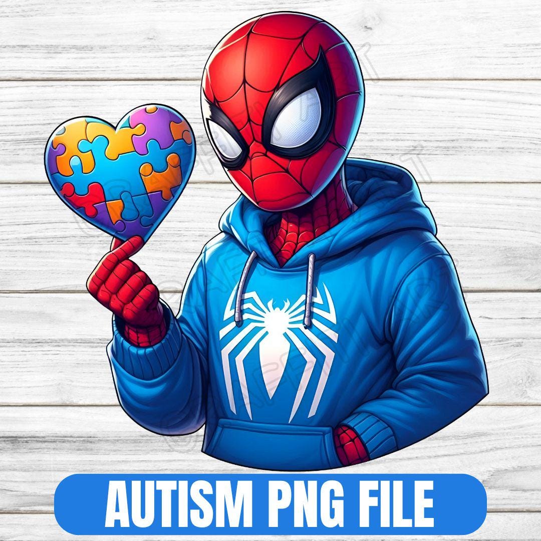 Spiderman Autism Awareness PNG: Superhero Puzzle Piece (digital File) - Etsy, image size:1080x1080