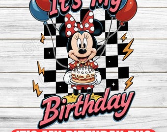Mickey Mouse Birthday PNG - Kids Cartoon Birthday Sublimation Design Digital Download