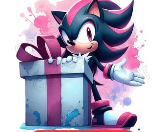 Watercolor Sonic Birthday PNG Bundle: T-Shirt Design, Party Decor (Digital Download